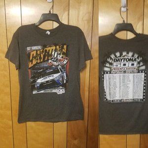 Daytona 500 Shirt MEDIUM 2018 60th Anniversary GRAY C4